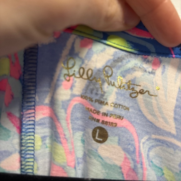 Lilly Pulitzer Long Sleeve Amina Dress Fantasy Garden Sz L - Picture 2 of 4